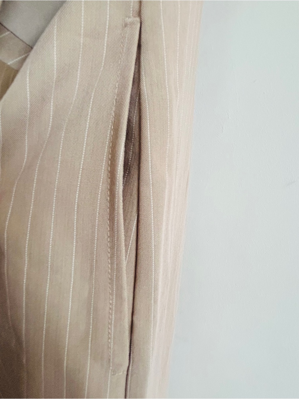 NWT Sage Neutral Tan Sleeveless Button-Front Wide Leg Jumpsuit Set - Picture 5 of 11